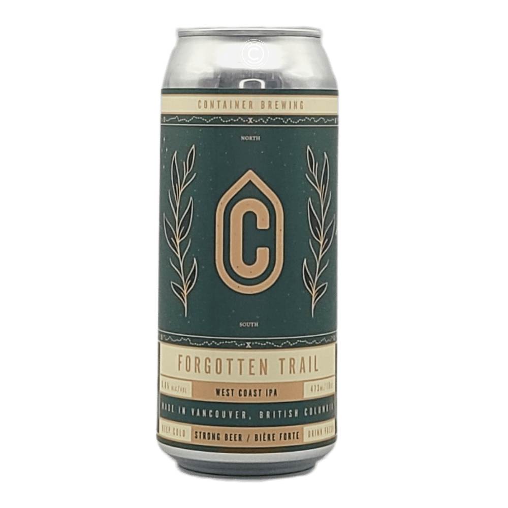 Forgotten Trail West Coast IPA by Container Brewing Ltd., beer label