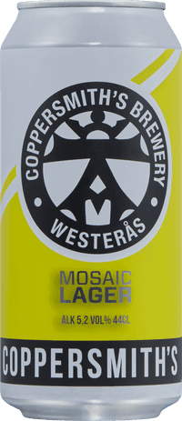 Mosaic Lager by Coppersmith's, beer label