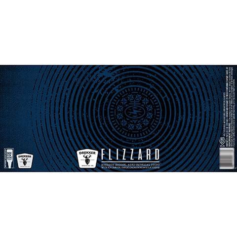 Drekker Flizzard Imperial Stout by Drekker Brewing Company, beer label