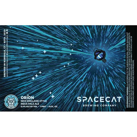 Spacecat Orion IPA by Spacecat Brewing Company, beer label
