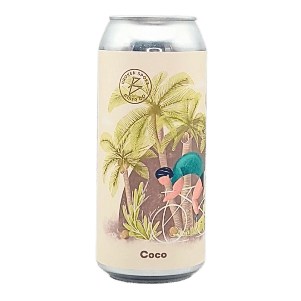 Coco Cider by Broken Spoke Cider Co., beer label