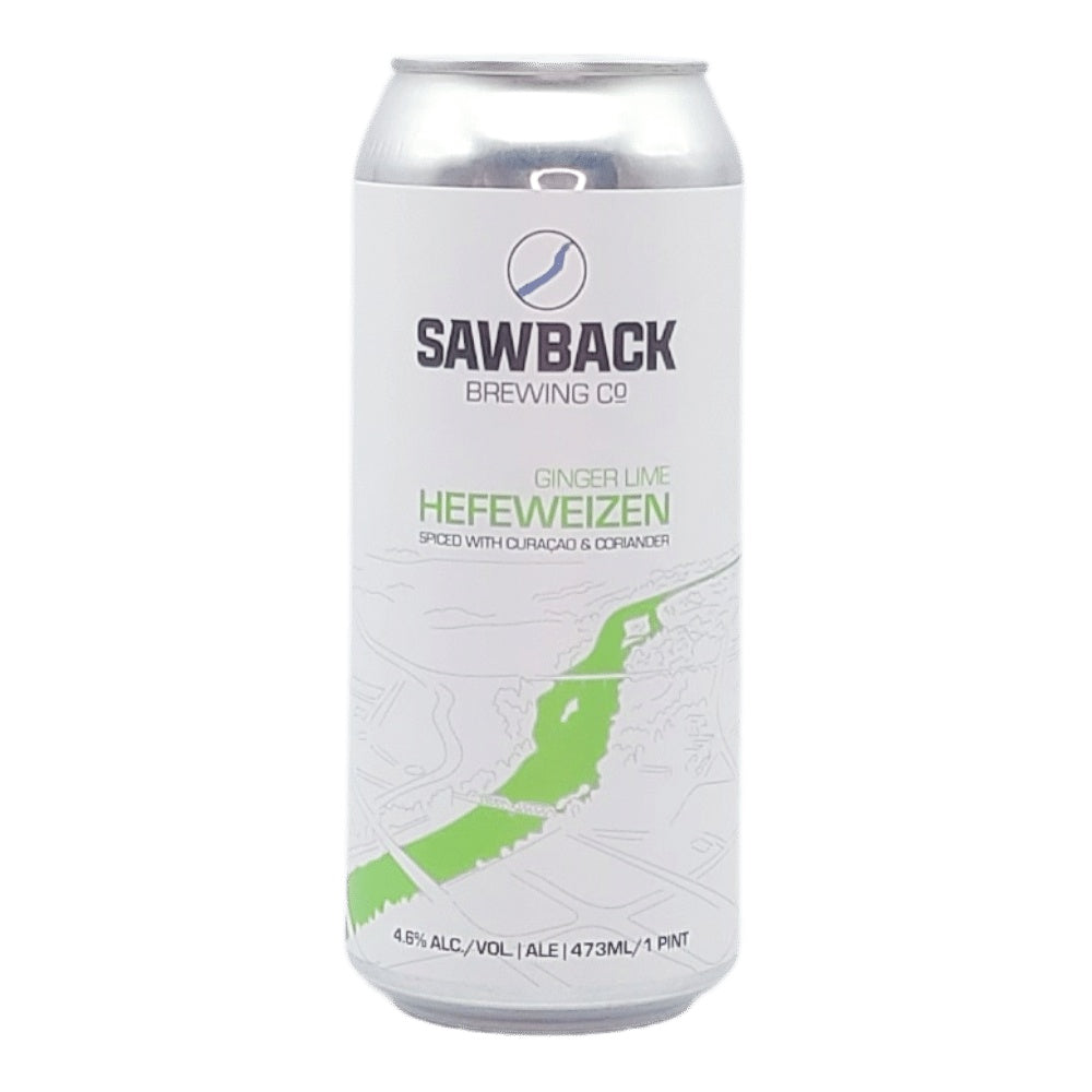 Ginger Lime Hefeweizen by Sawback Brewing Co., beer label