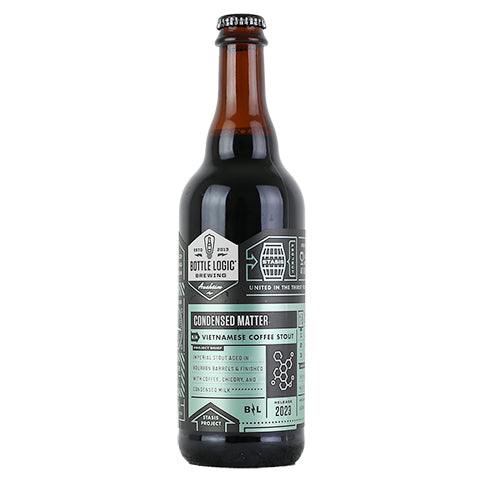 Bottle Logic Condensed Matter Stout by Bottle Logic Brewing, beer label