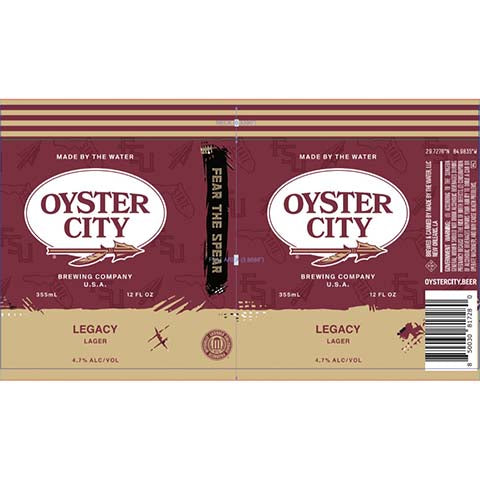 Oyster City Legacy Lager by Oyster City Brewing Company, beer label