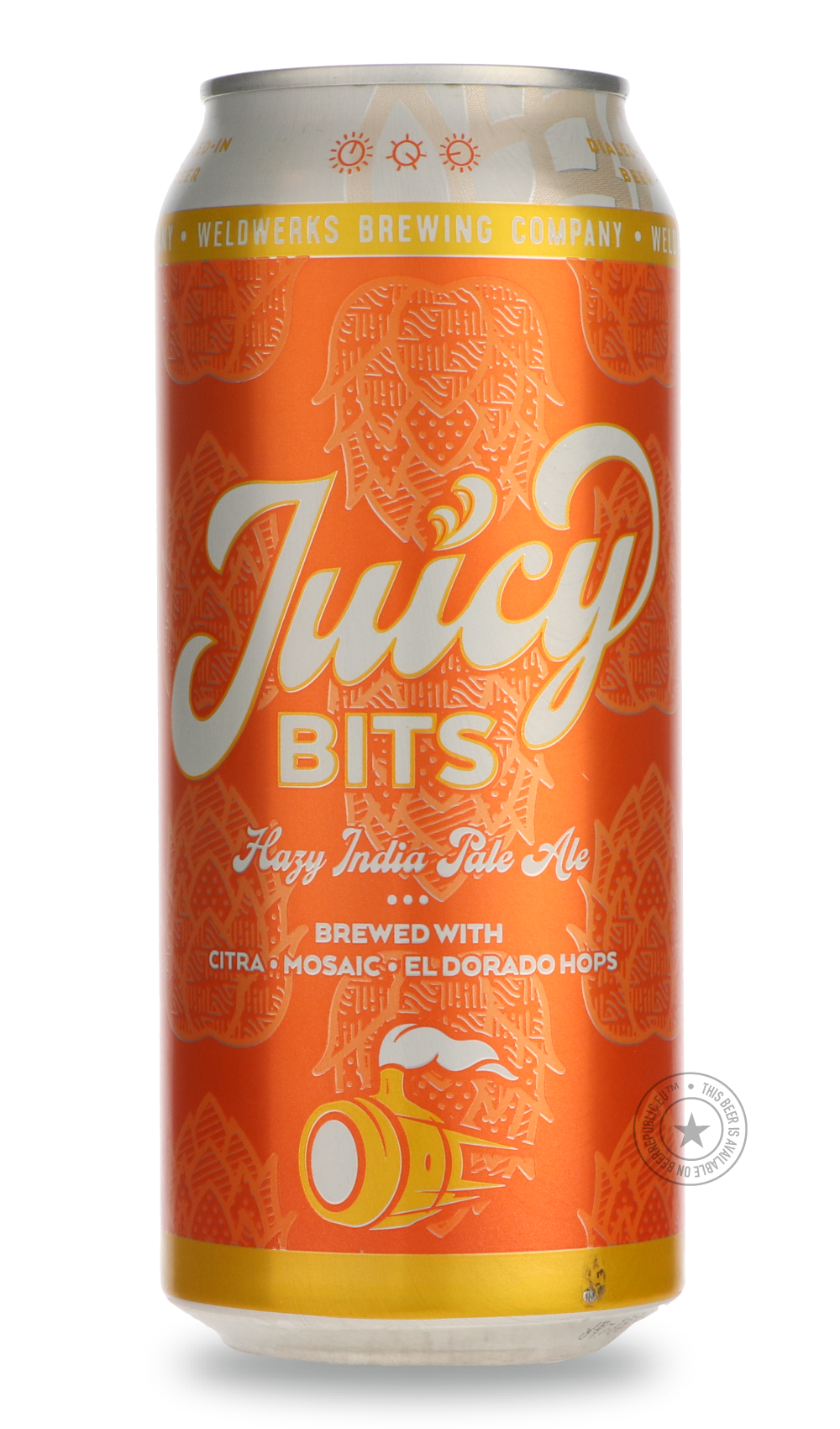 Juicy Bits by WeldWerks, beer label