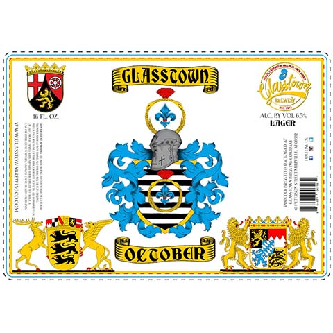 Glasstown October Lager by Glasstown Brewing, beer label