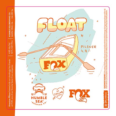 Humble Sea Float Pilsner by Humble Sea Brewing Co, beer label