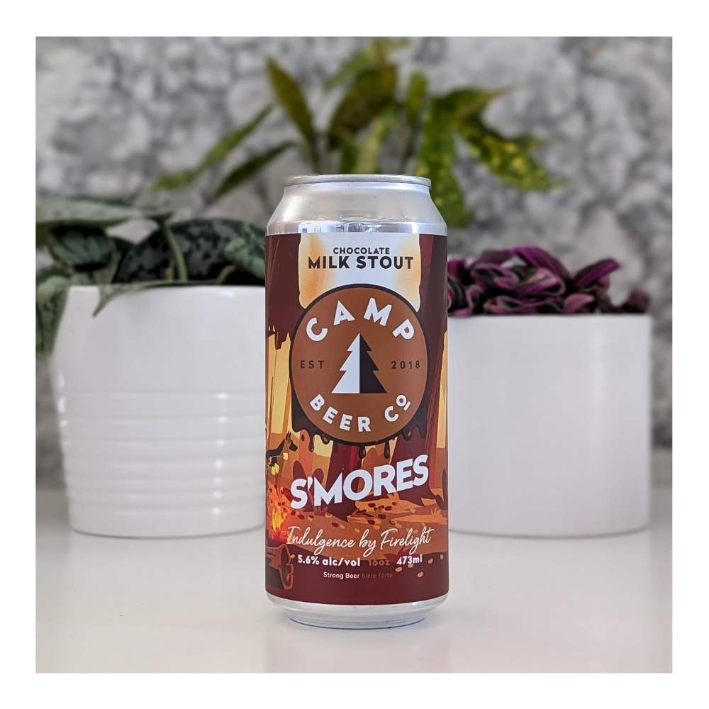 S'Mores Chocolate Milk Stout by Camp Beer Co., beer label
