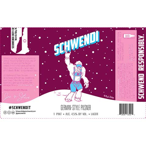 Schwendi German-Style Pilsner by Schwendi Bev Co., beer label
