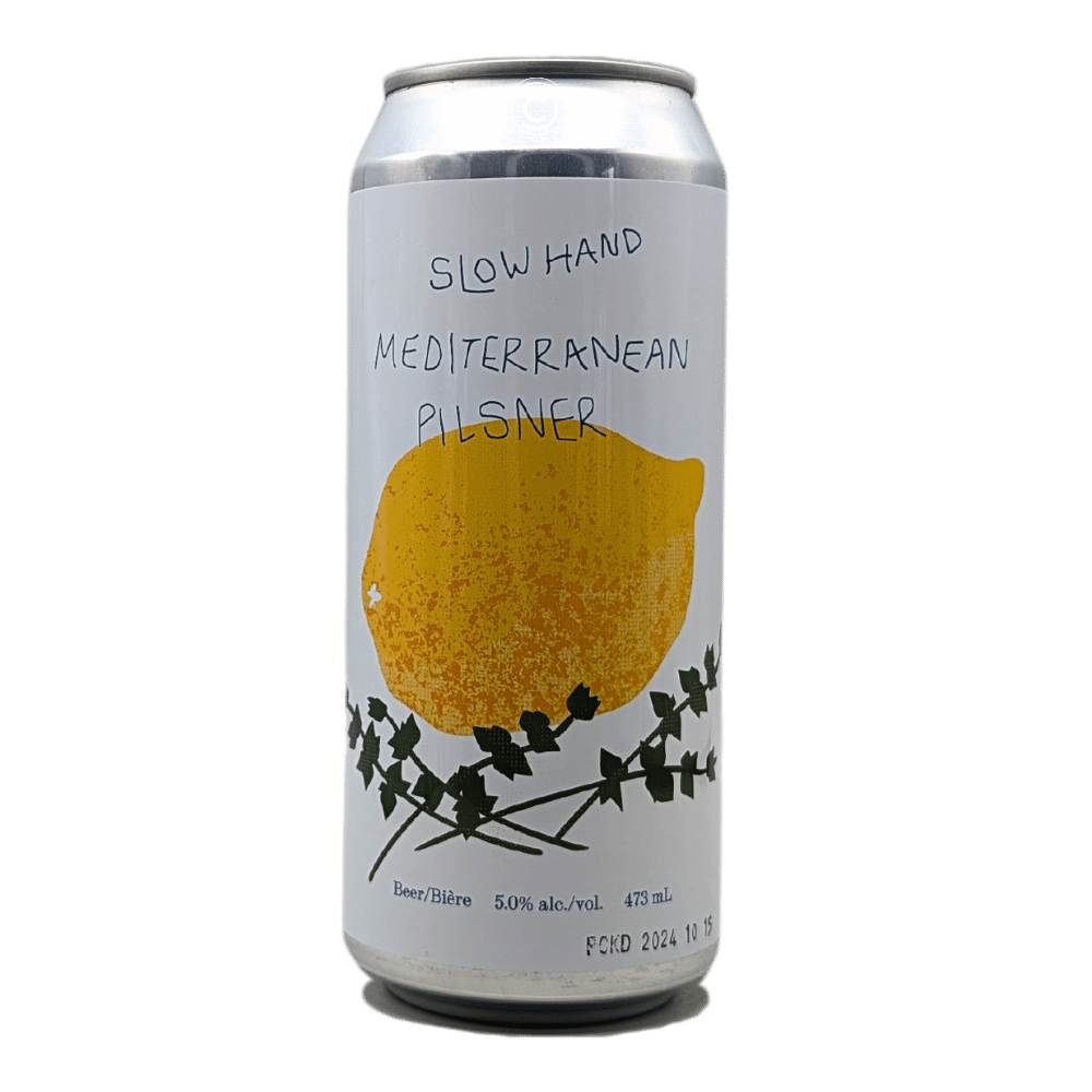 Mediterranean Pilsner by Slow Hand Beer Company, beer label