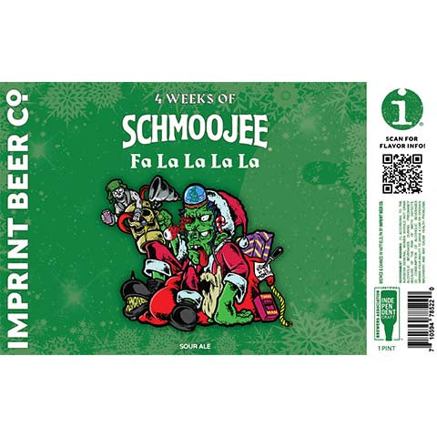 Imprint 4 Weeks Of Schmoojee Fa La La La La Sour by Imprint Beer Company, beer label