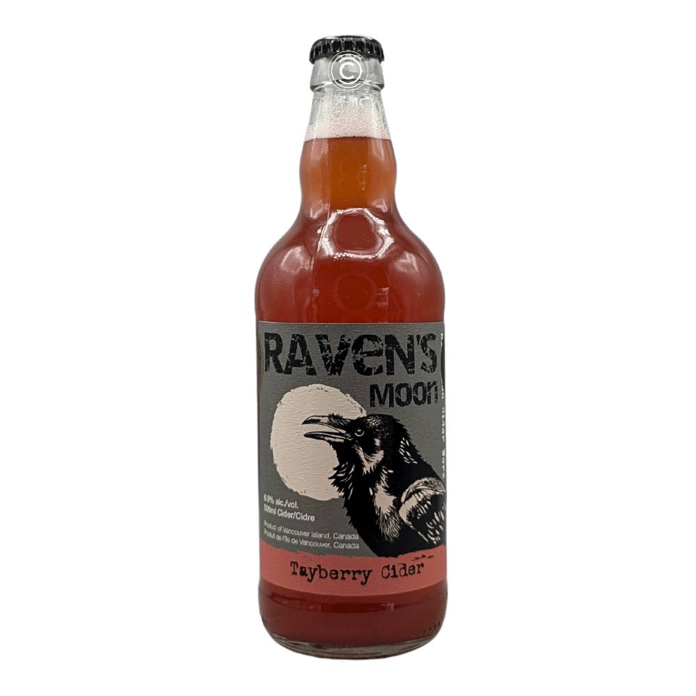 Apple Tayberry Cider by Ravens Moon Craft Cidery, beer label