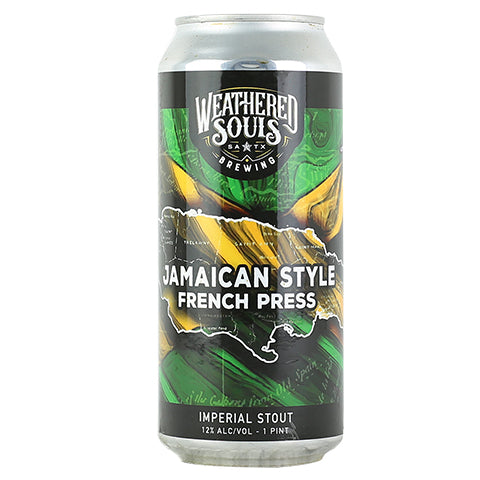 Weathered Souls Jamaican French Press Stout by Weathered Souls Brewing Co., beer label