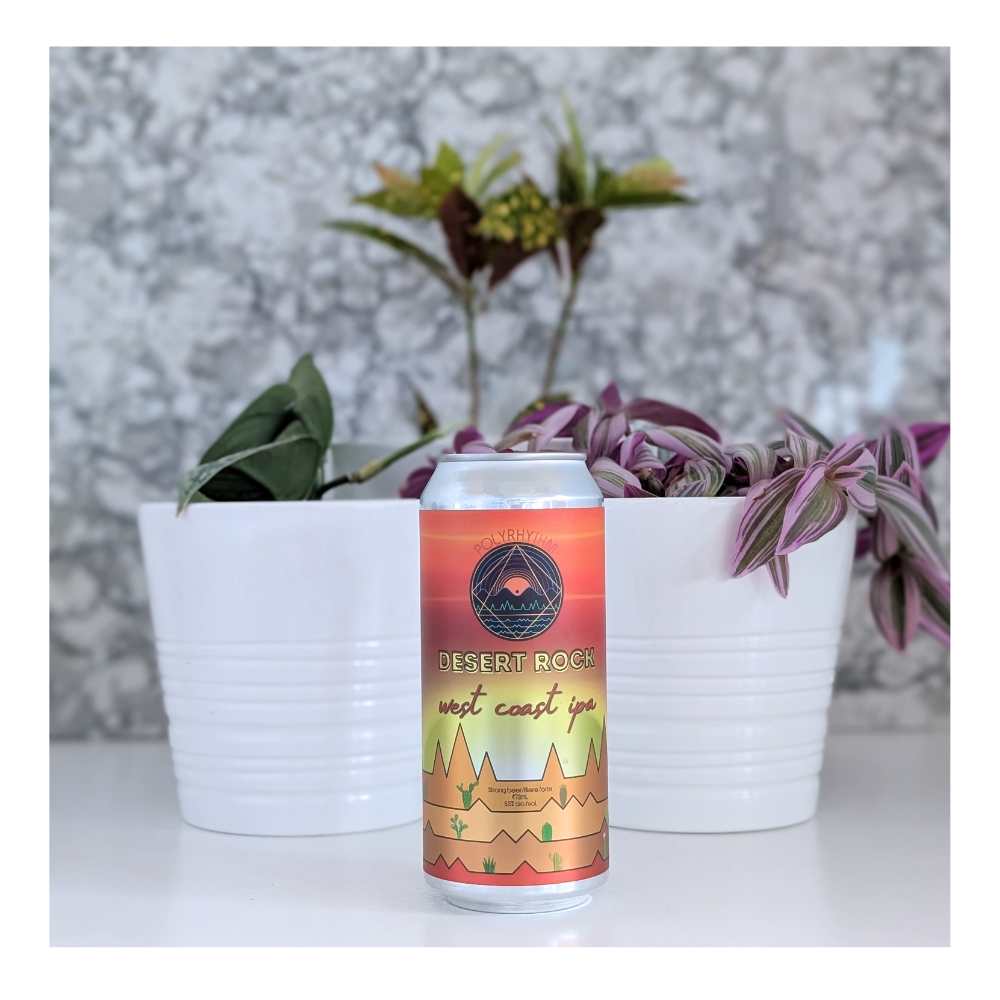 Desert Rock West Coast IPA by Polyrhythm Brewing, beer label