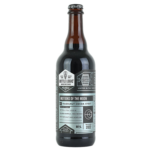 Bottle Logic Motions of the Moon Stout by Bottle Logic Brewing, beer label