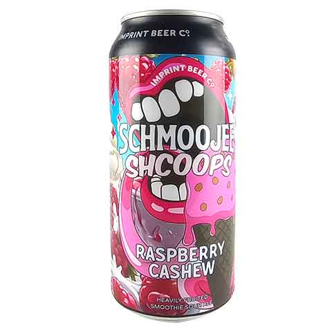 Imprint Schmoojee Shcoops Raspberry Cashew Ice Cream Sour by Imprint Beer Company, beer label