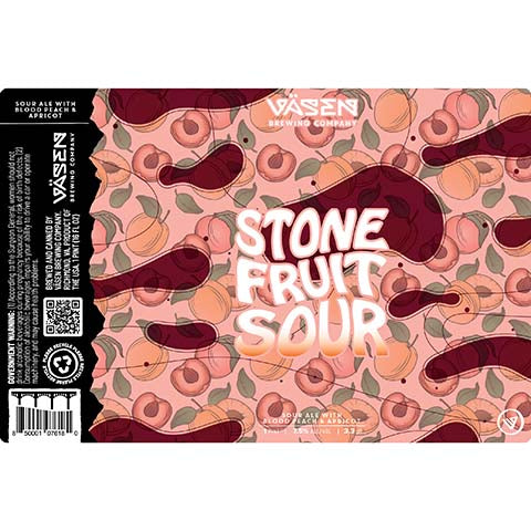 Vasen Stone Fruit Sour Ale by Vasen Brewing Company, beer label