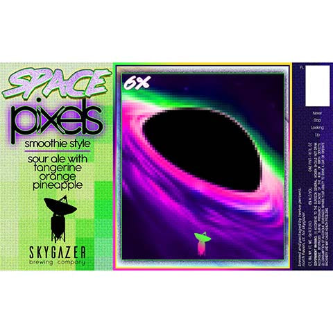 Skygazer Space Pixels 3 Sour Ale by SKYGAZER Brewing Co, beer label