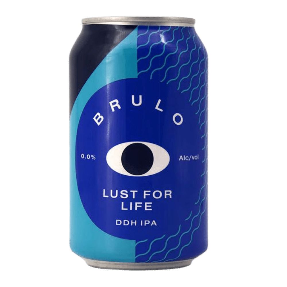 Lust for Life Double Dry Hopped IPA Non-Alcoholic by BRULO Beer, beer label
