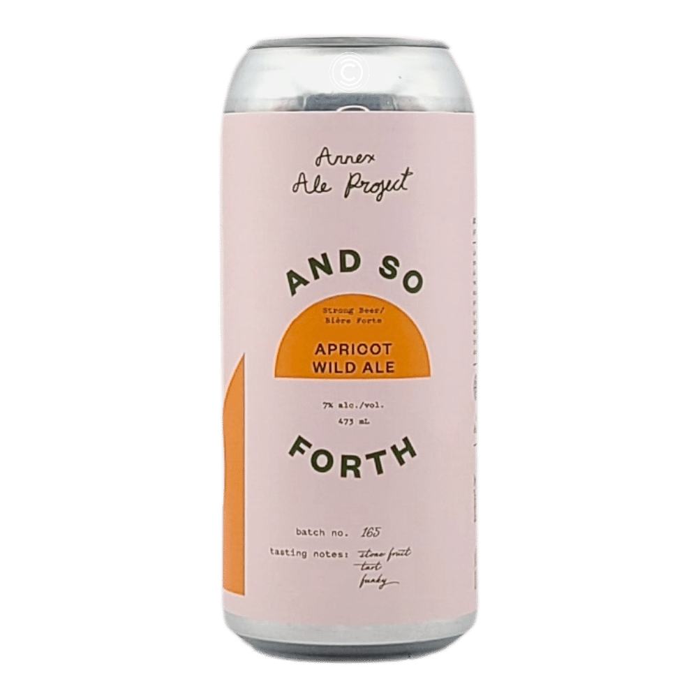 And So Forth Apricot Wild Ale by Annex Ale Project, beer label
