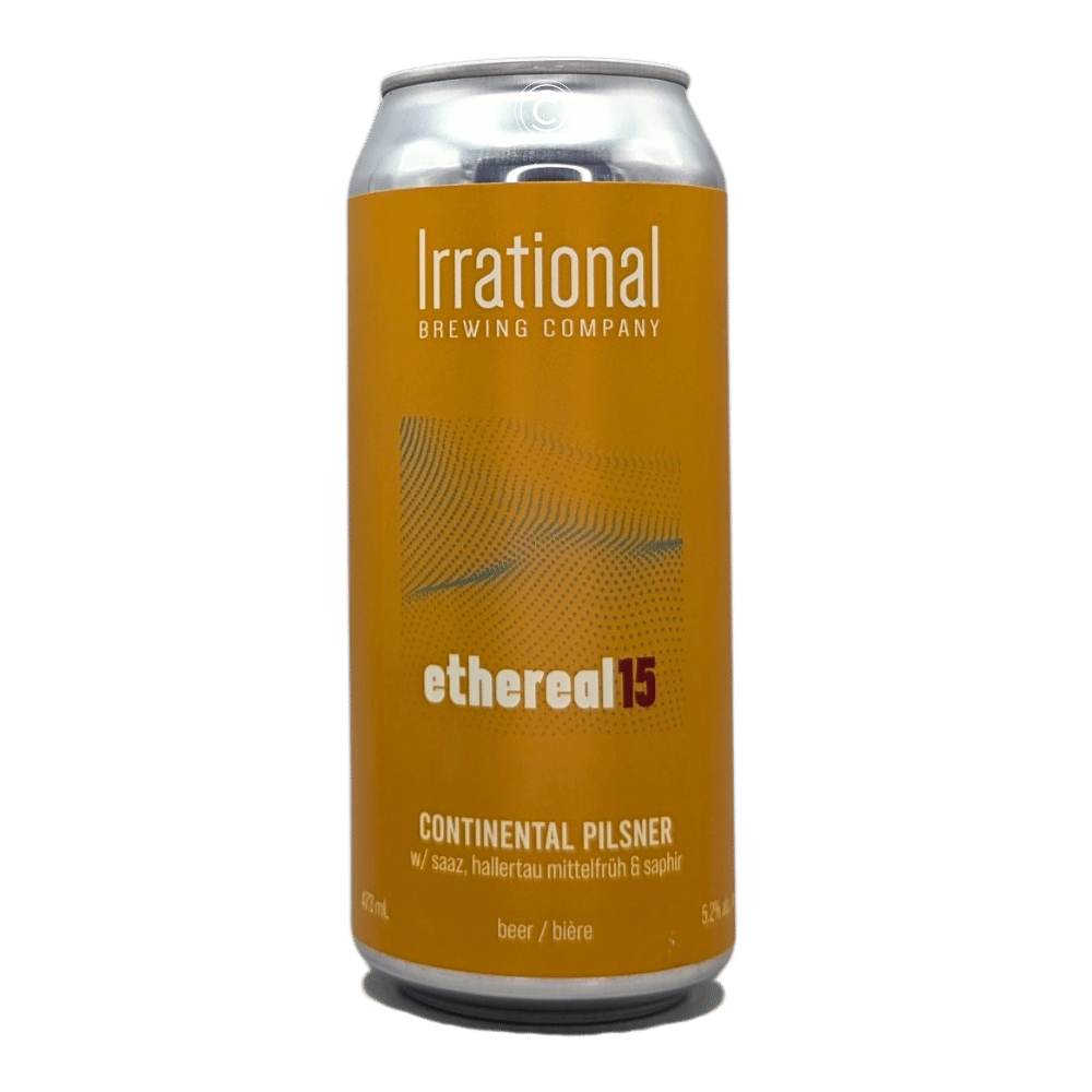 Exp. Ethereal 15: Continental Pilsner by Irrational Brewing Company, beer label