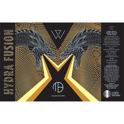 Woven Water Hydra Fusion Peanut Butter Banana Cream Pie Sour by Woven Water Brewery, beer label