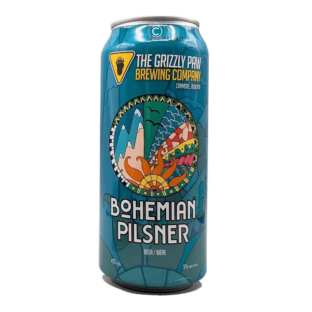 Bohemian Pilsner by The Grizzly Paw Brewing Company, beer label