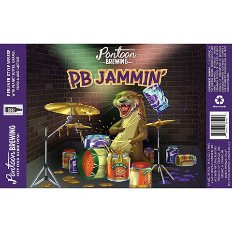 Pontoon PB Jammin' Berliner Style Weisse by Pantoon Brewing, beer label