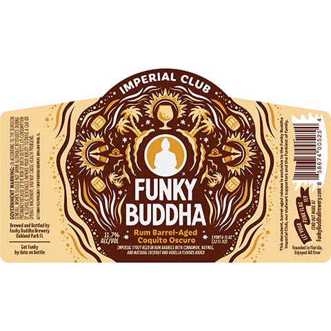 Funky Buddha Coquito Oscuro Imperial Stout by Funky Buddha Brewery, beer label