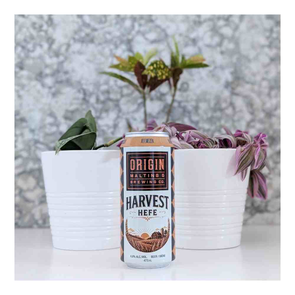Harvest Hefe by Origin Malting & Brewing Co., beer label