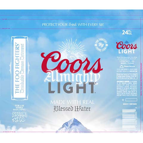 Coors Almighty Light by Adolph Coors Company, beer label