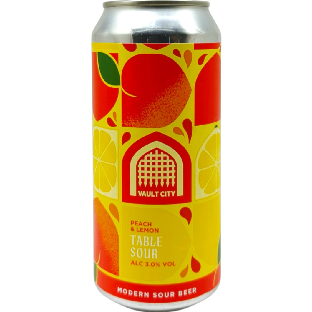 Vault City Peach & Lemon Table Sour by Vault City Brewing Ltd., beer label