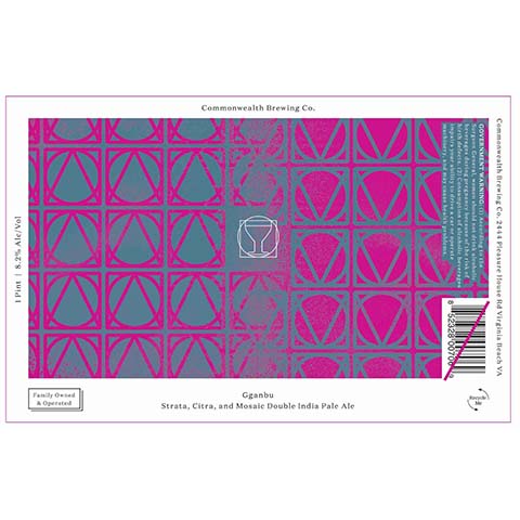 Commonwealth Gganbu DIPA by Commonwealth Brewing Co., beer label