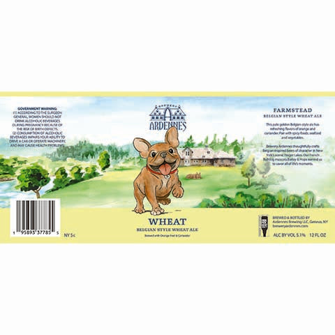 Ardennes Belgian Style Wheat Ale by Ardennes Brewing LLC, beer label