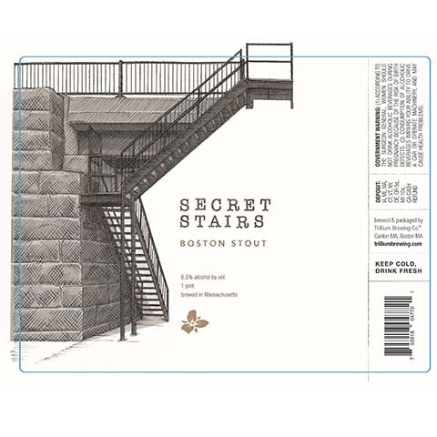 Trillium Secret Stairs Boston Stout by Trillium Brewing, beer label