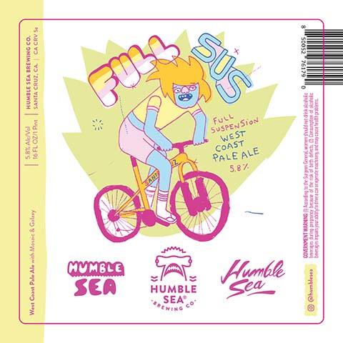 Humble Sea Full Sus Pale Ale by Humble Sea Brewing Co, beer label