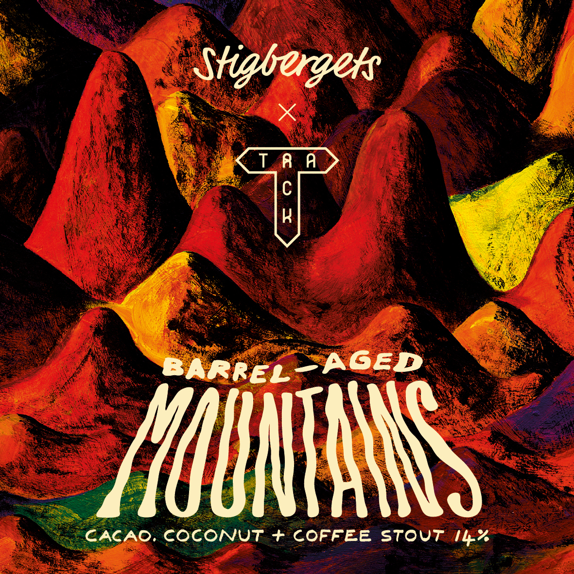 Barrel-Aged Mountains by Stigbergets Bryggeri, beer label