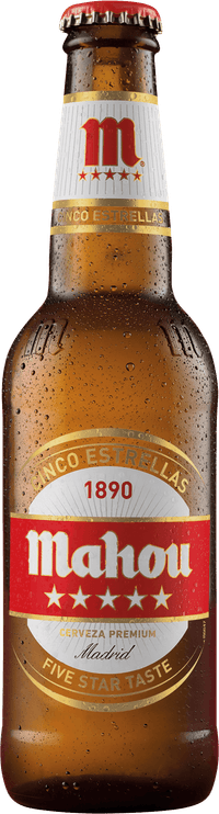 Mahou Cinco Estrella by San Miguel, beer label