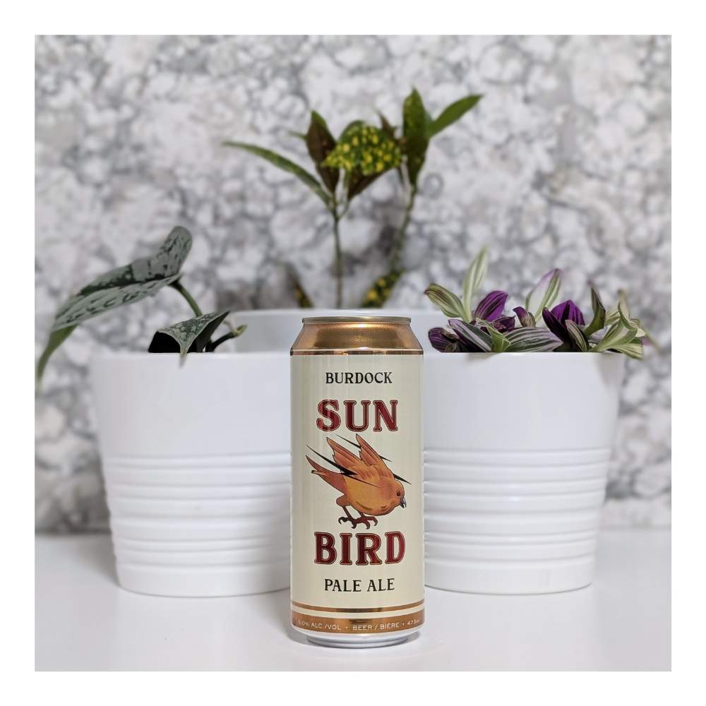 Sun Bird Hazy Pale Ale by Burdock, beer label