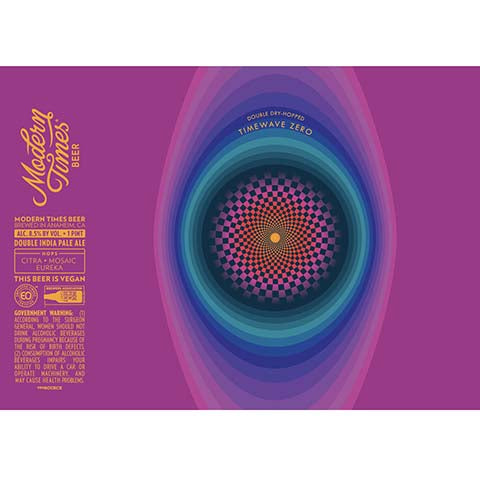 Modern Times Timewave Zero DIPA by Modern Times Beer, beer label
