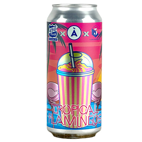 450 North Slushy XL Tropical Flamingos Sour by 450 North Brewing Company, beer label