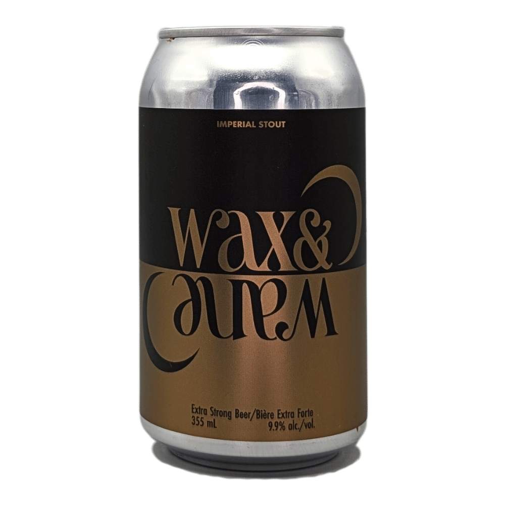 Wax & Wane Imperial Stout by Cabin Brewing Company, beer label
