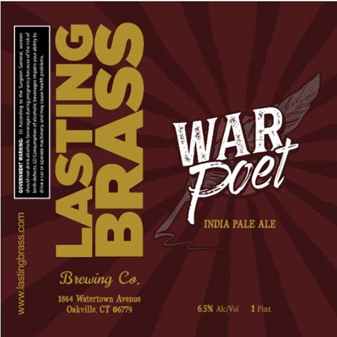 Lasting Brass War Poet IPA by Lasting Brass Craft Brewing, beer label