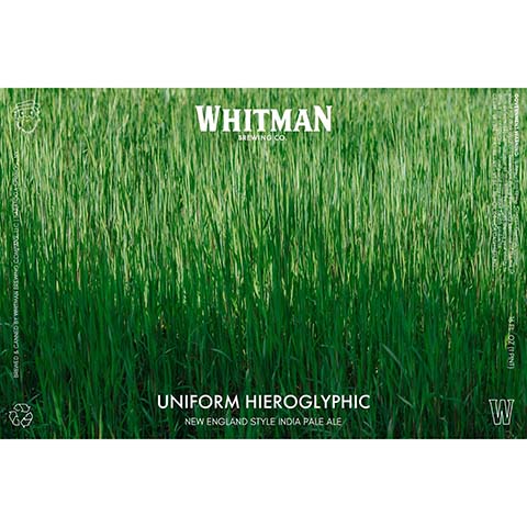 Whitman Uniform Hieroglyphic IPA by Whitman Brewing, beer label
