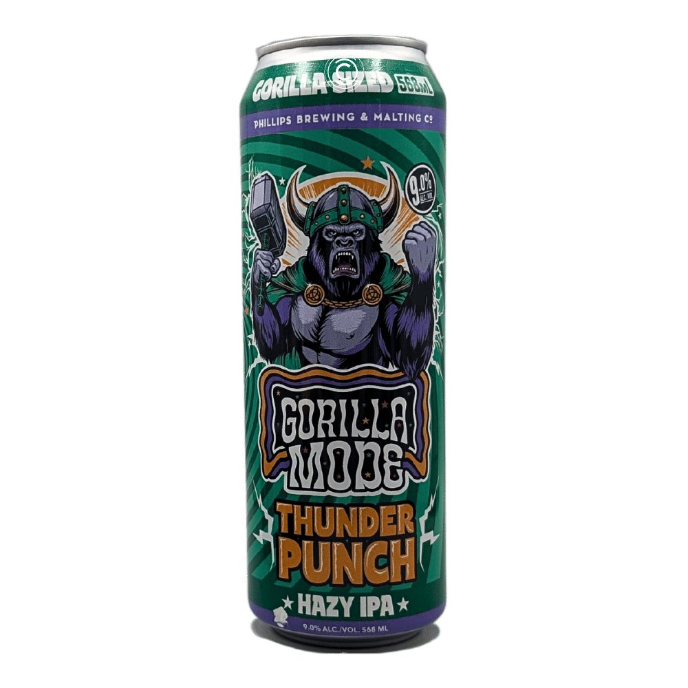 Gorilla Mode Thunder Punch Hazy IPA by Phillips Brewing Company, beer label