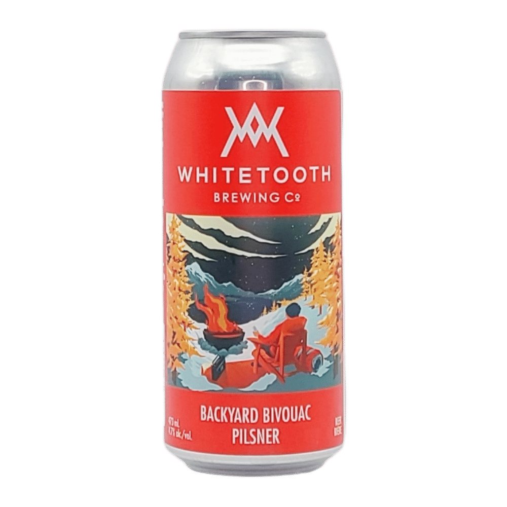 Backyard Bivouac Pilsner by Whitetooth Brewing Co., beer label