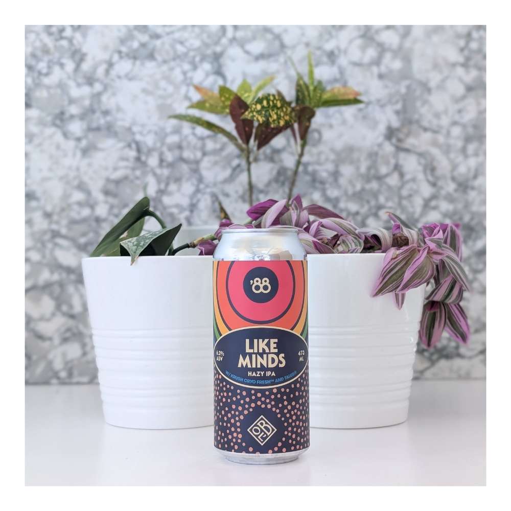 x Ol' Beautiful Brewing Co. Like Minds Hazy IPA by Eighty Eight Brewing Co., beer label