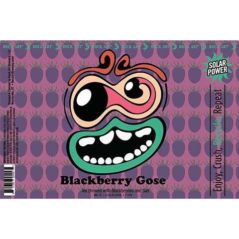 Rock Art Blackberry Gose by Rock Art Brewery, beer label