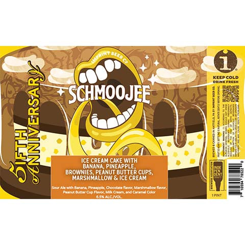 Imprint 51ft Anniversary Schmoojee Ice Cream Cake Sour by Imprint Beer Company, beer label