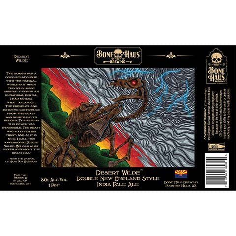 Bone Haus Desert Wilde Double NEIPA by Bone Haus Brewing, beer label